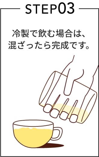 プロテインの作り方容器に入れる