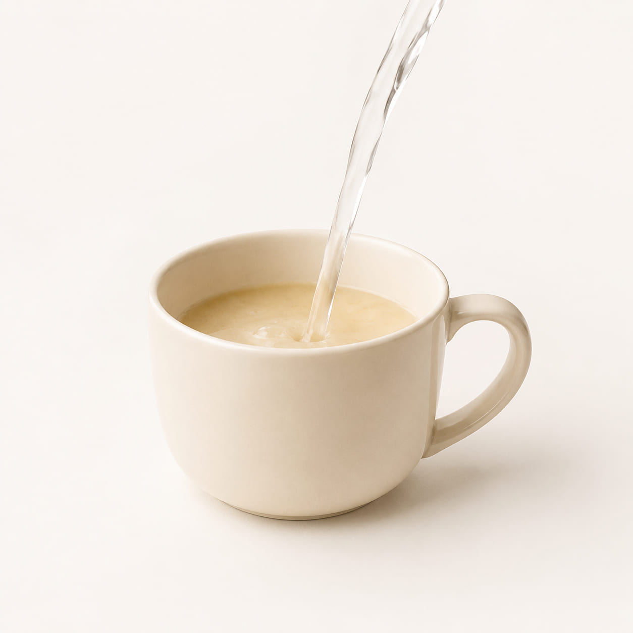 お湯・水を注ぐ