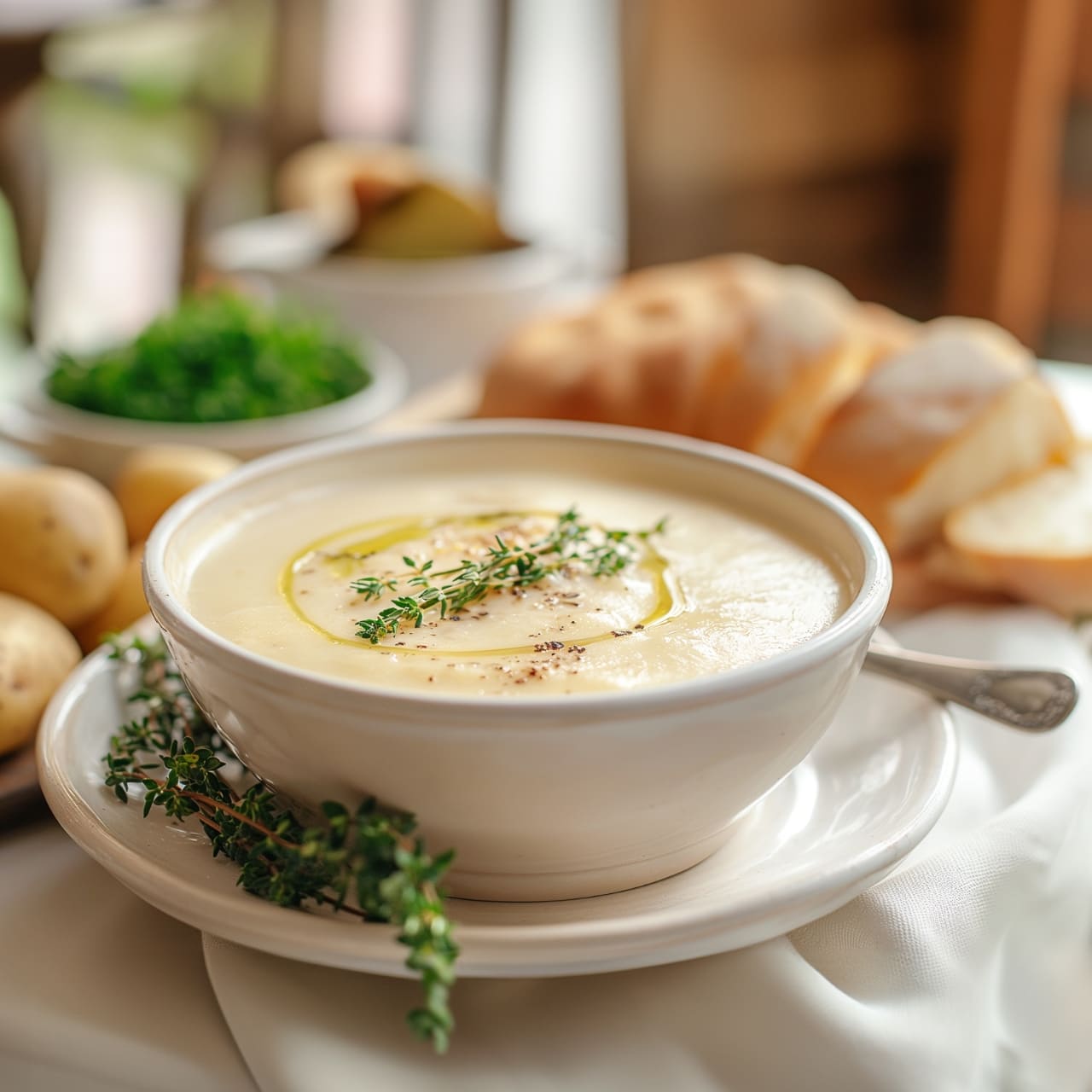 お芋の冷製スープ