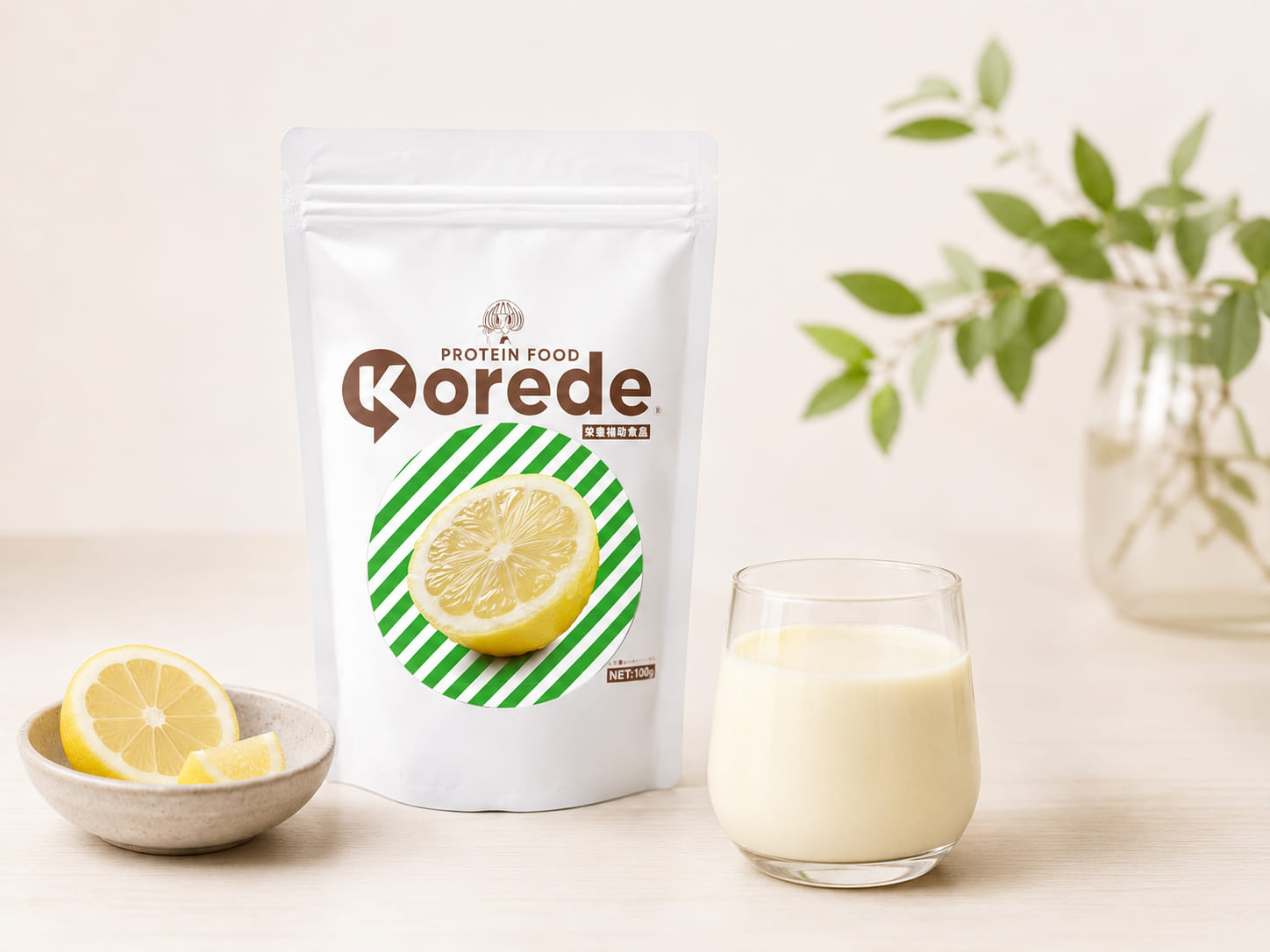 レモン牛乳のKOREDEプロテイン